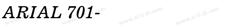 ARIAL 701字体转换